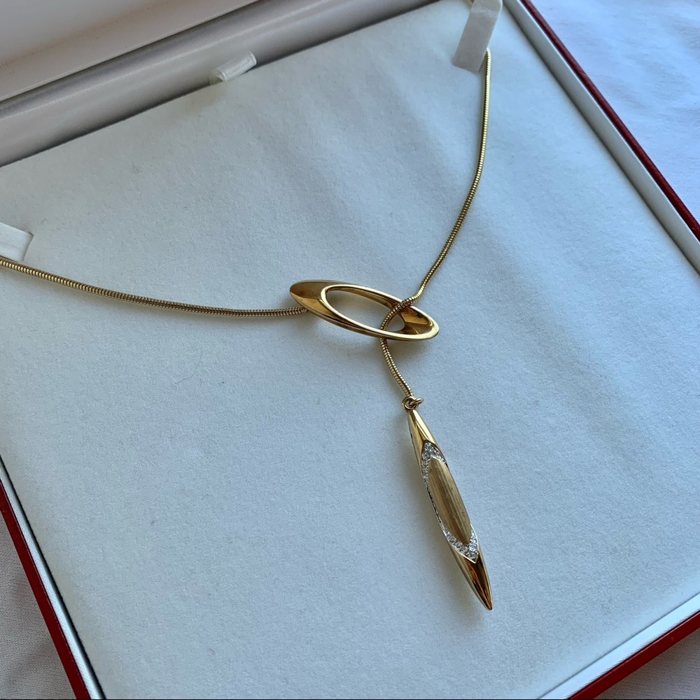 Swarovski Gold Pendant Necklace